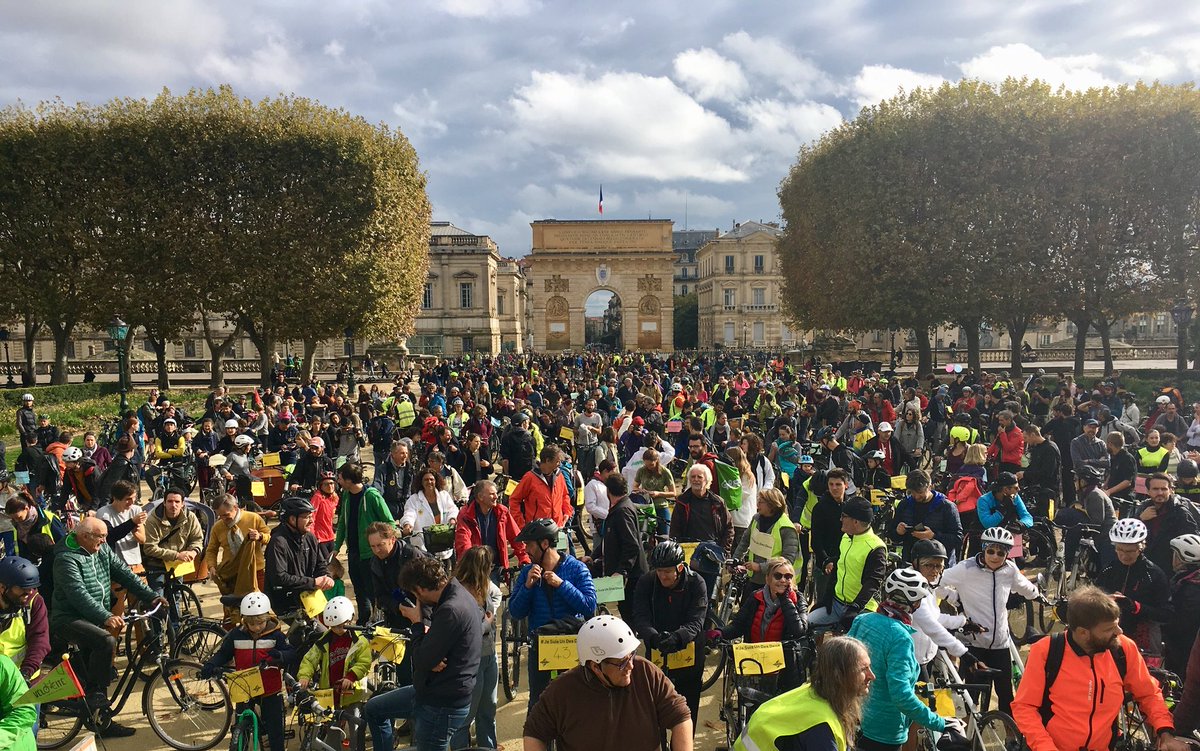 Grand succès de la manif vélo à Montpellier samedi 10 novembre
