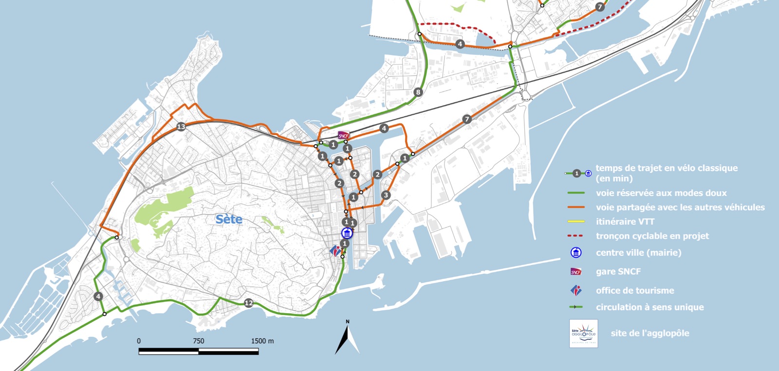 Cartes des Temps à Vélo