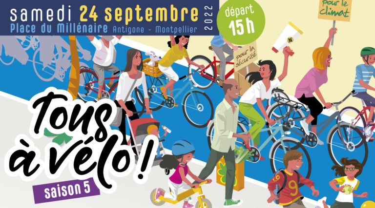 Tous à vélo, belle manif le 24 septembre de Sète à Montpellier